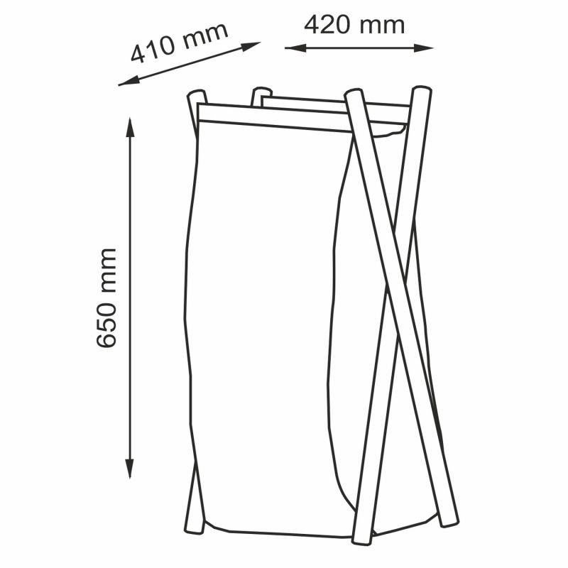 Корзина для белья WasserKRAFT Nau WB-771-L, 41x42, цвет бежевый