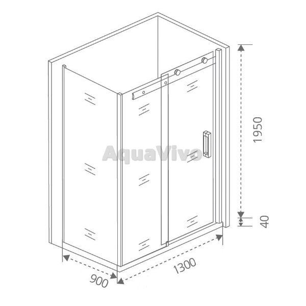 Душевой уголок Good Door Puerta WTW+SP-C-CH 130x90, стекло прозрачное, профиль хром - фото 1