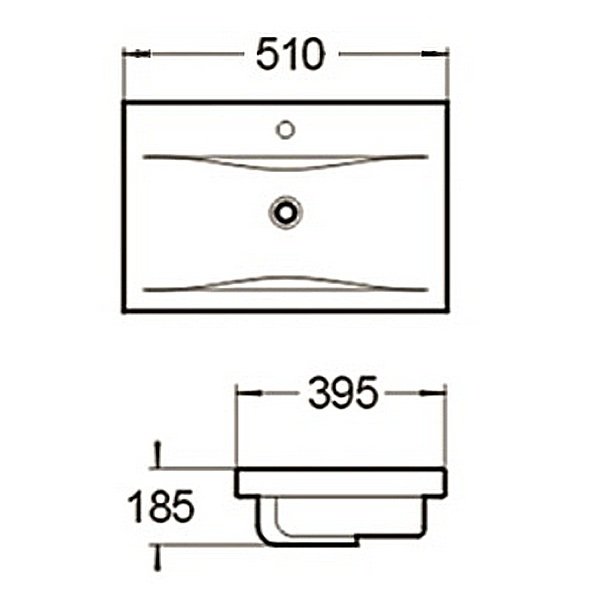 Раковина SantiLine SL-2101(50) встраиваемая, 51x40 см, цвет белый - фото 1