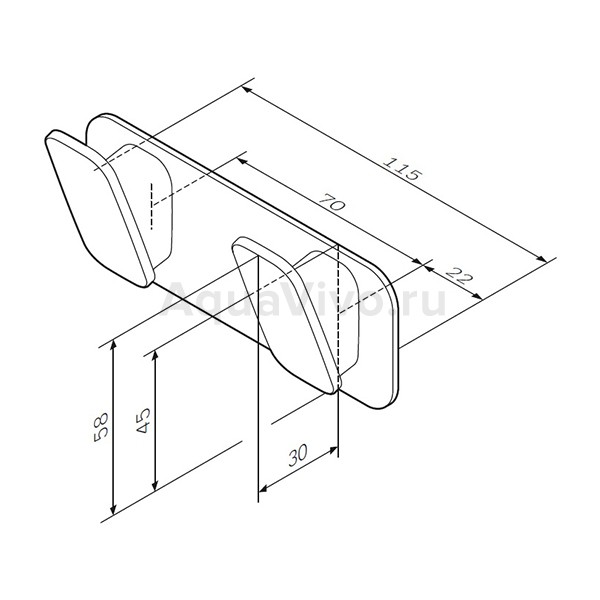 Крючок AM.PM Inspire 2.0 A50A35600 двойной