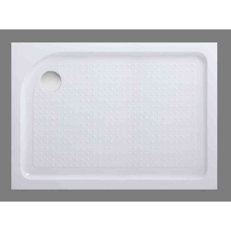 Поддон для душа BelBagno Tray BB-AH-100/80-15-W-L 100x80, левый, акриловый, цвет белый