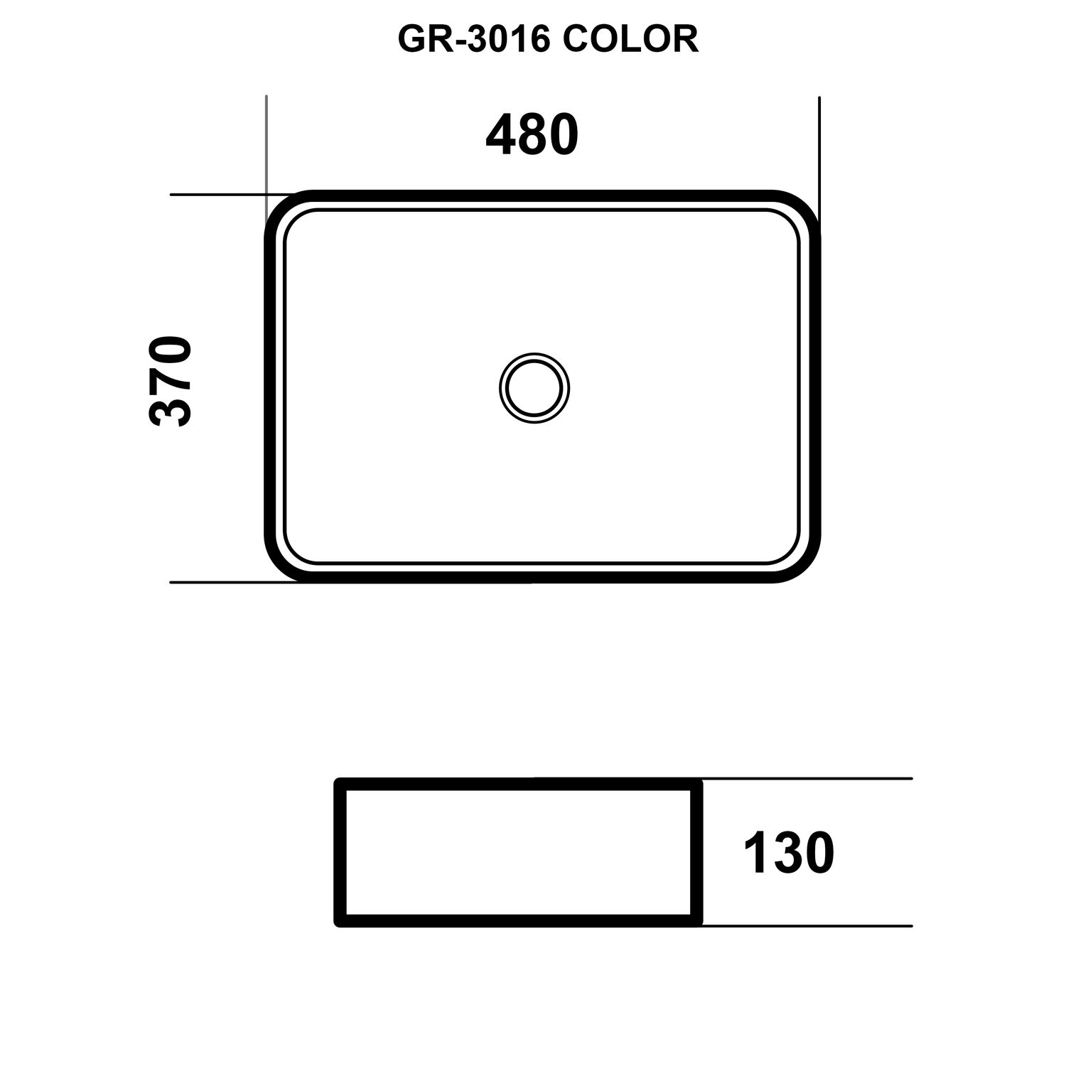 Раковина Grossman Color GR-3016 SW накладная, 48x37 см, цвет серебро / белый - фото 1