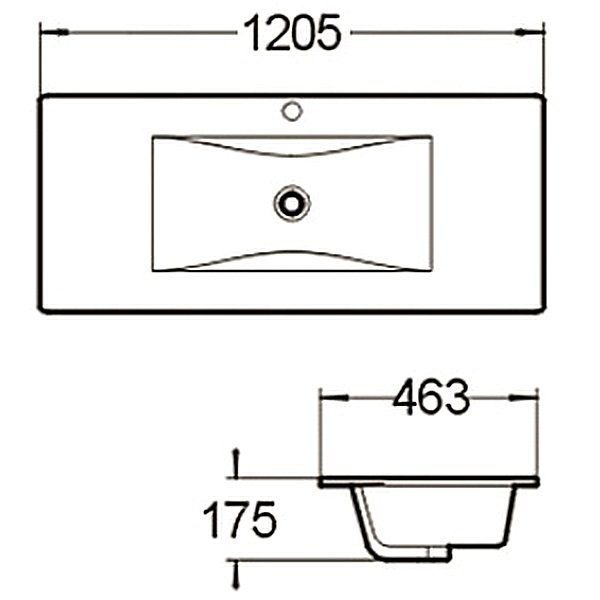 Раковина SantiLine SL-2102(120) встраиваемая, 121x46 см, цвет белый - фото 1