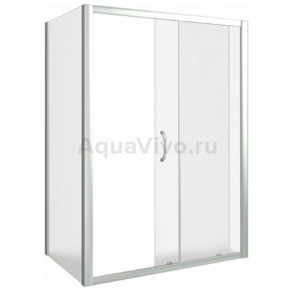 Душевой уголок Good Door Infinity WTW+SP-G-CH 110x70, стекло грейп, профиль хром - фото 1