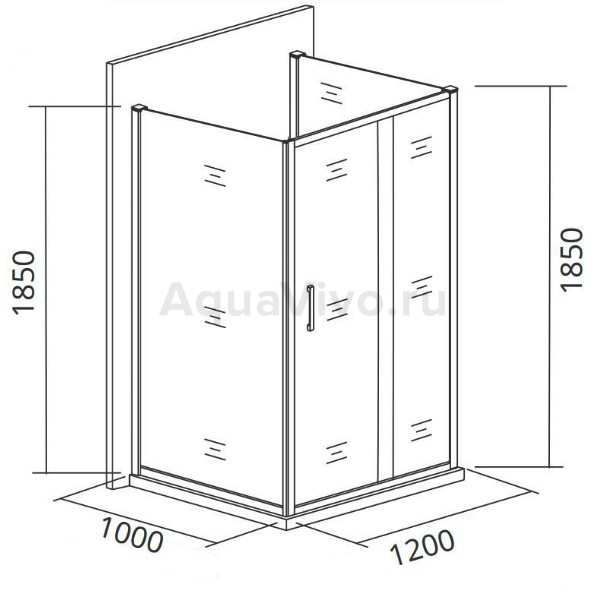 Душевой уголок Good Door Jazze WTW+SP-B-BR 120x100, стекло тонированное, профиль бронза