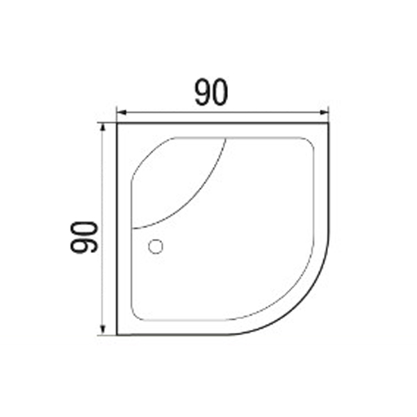 Душевая кабина River Nara Light 90/44 МТ 90x90, стекло матовое, профиль хром матовый, с крышей