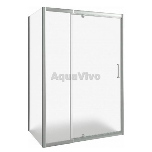 Душевой уголок Good Door Orion WTW-PD+SP-G-CH 140x90, стекло грейп, профиль хром