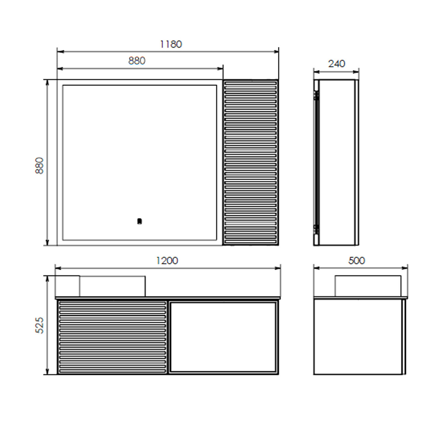 Зеркало Comforty Эдельвейс 90x88 Э, с подсветкой, функцией антизапотевания - фото 1