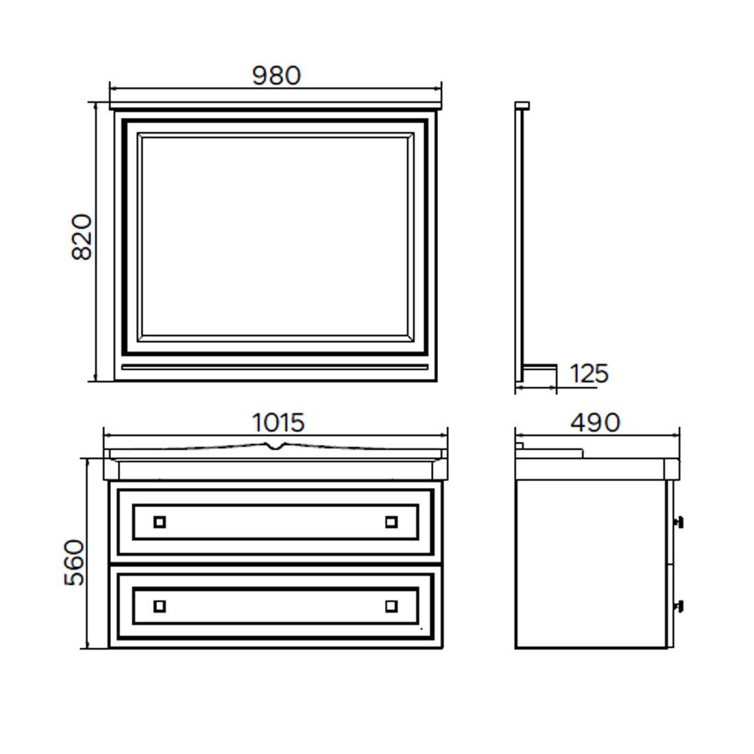 Мебель для ванной Comforty Феррара 100, цвет белый глянец - фото 1