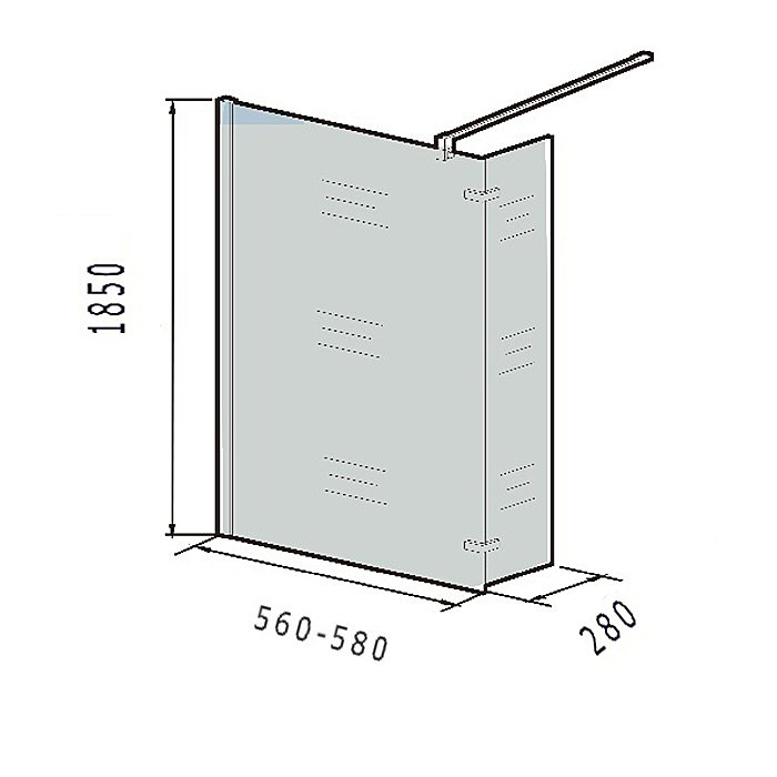 Душевая перегородка Weltwasser WW400 60G+30G (60+30)x185, стекло прозрачное, профиль хром