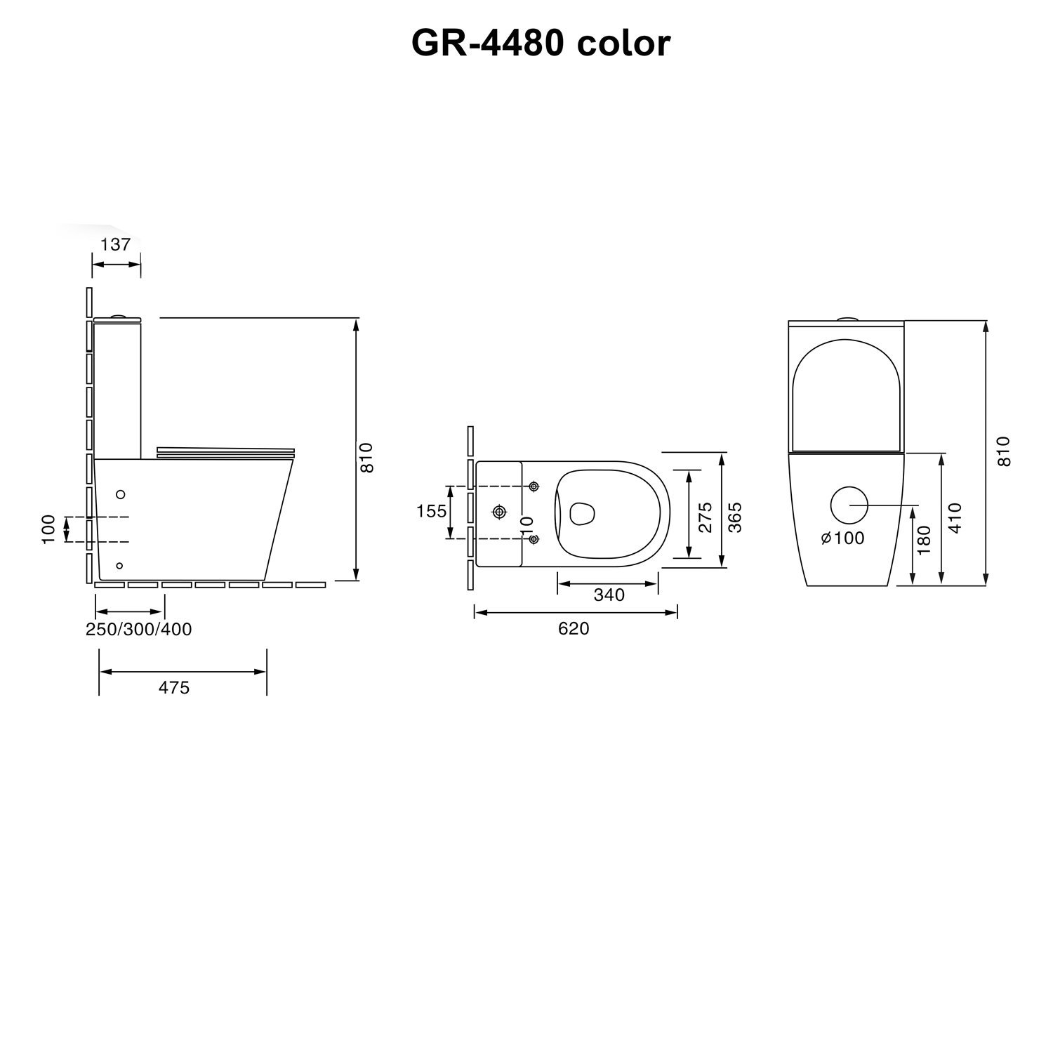 Унитаз Grossman Color GR-4480 MS напольный, безободковый, с сиденьем микролифт, цвет белый матовый