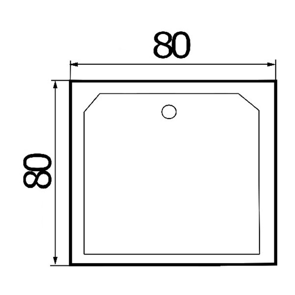 Поддон для душа Wemor 80/14 S 80x80, ABS-пластик, цвет белый - фото 1