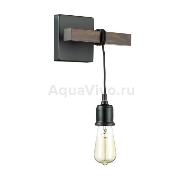 Бра Lumion Klaus 3740/1W, арматура цвет коричневый/черный, без плафона