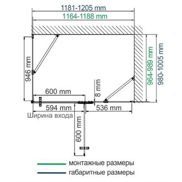 Душевой уголок WasserKRAFT Aller White WasserSchutz 10H10RW 120x100 правый, стекло прозрачное, профиль серебристый