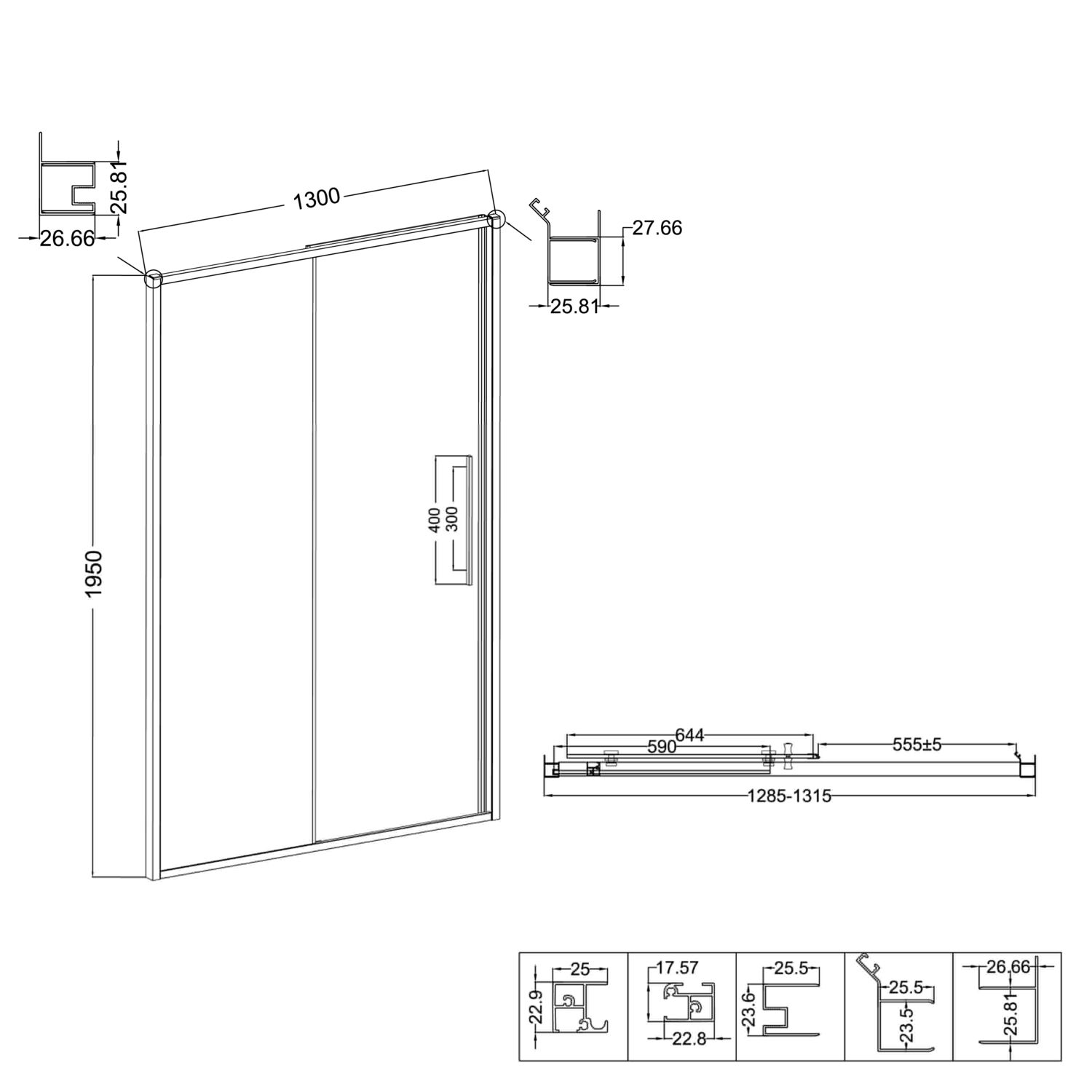 Душевой уголок Niagara Nova NG-84-12AB-A90B-34 120x90, стекло прозрачное, профиль черный матовый - фото 1