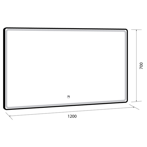 Зеркало Dreja Point 120x70, с подсветкой