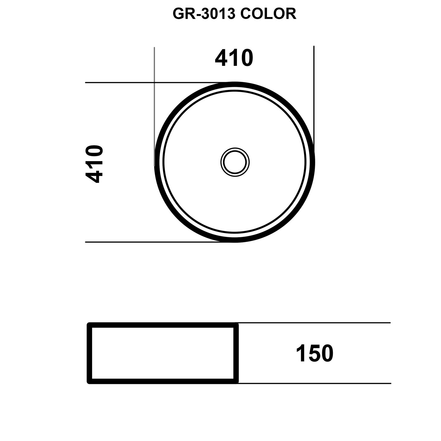 Раковина Grossman Color GR-3013 BM накладная, 41x41 см, цвет черный матовый