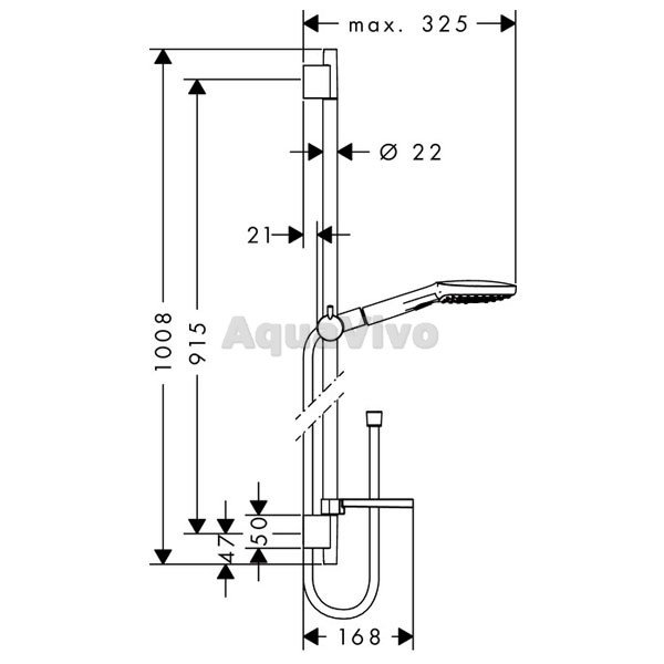 Душевой гарнитур Hansgrohe Raindance Select E 120 26621000 с мыльницей