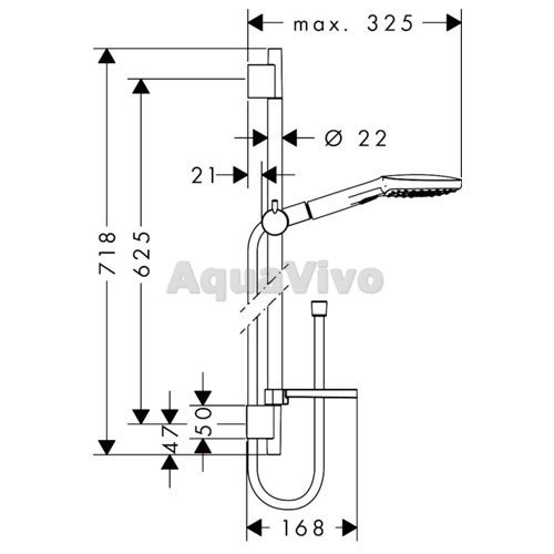 Душевой гарнитур Hansgrohe Raindance Select E 120 26620400 с мыльницей