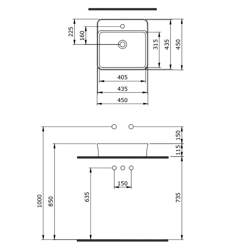 Раковина Berges Ego SL 182074 накладная, 45x45 см, цвет жасмин матовый - фото 1