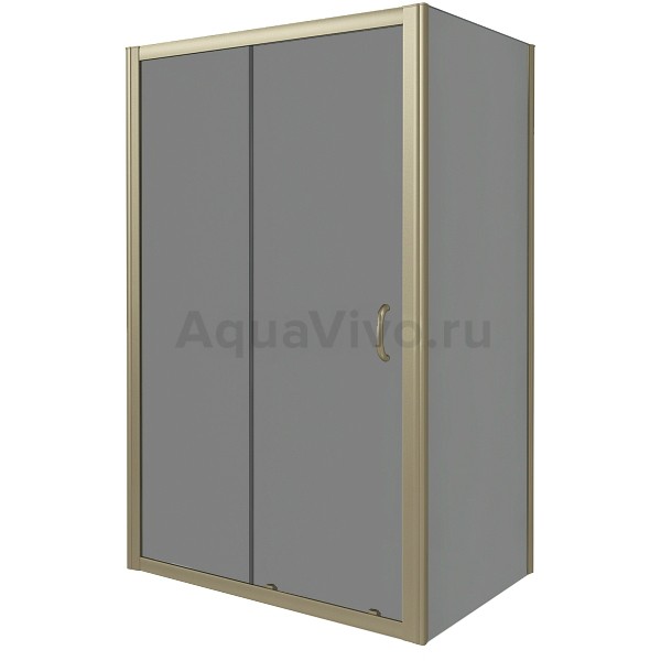 Душевой уголок Good Door Jazze WTW+SP-B-BR 110x100, стекло тонированное, профиль бронза