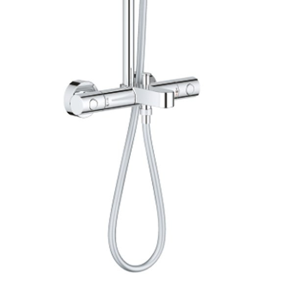 Душевая стойка Grohe Euphoria 27475001, с верхним душем, термостатическим смесителем, цвет хром - фото 1