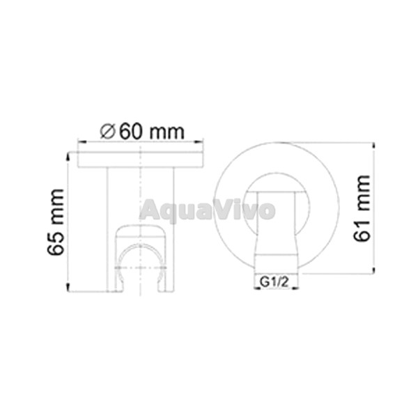 Гигиенический душ WasserKRAFT Kammel A111856, со встраиваемым смесителем