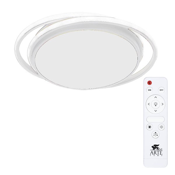 Потолочный светильник Arte Lamp Sonny  A2688PL-1WH, арматура белая, плафон акрил белый, 50х50 см