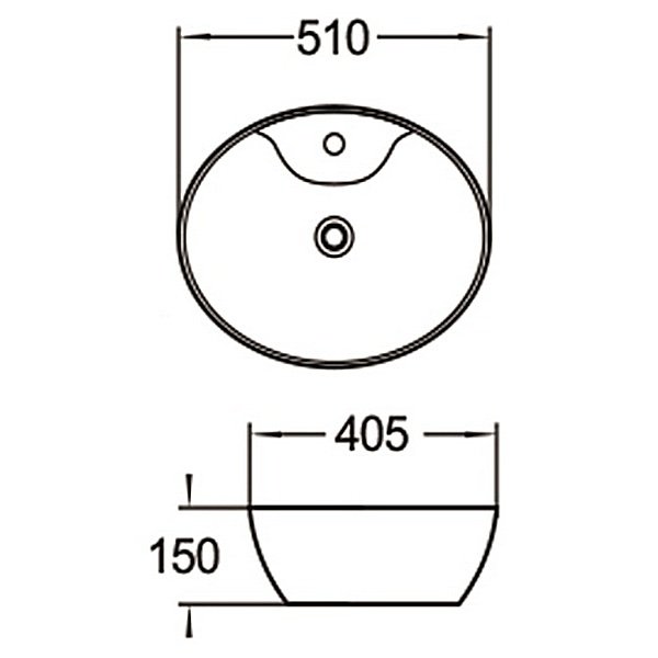 Раковина SantiLine SL-1043 накладная, 51x41 см, цвет белый - фото 1