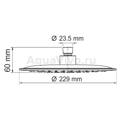 Верхний душ WasserKRAFT A115, цвет бронза - фото 1