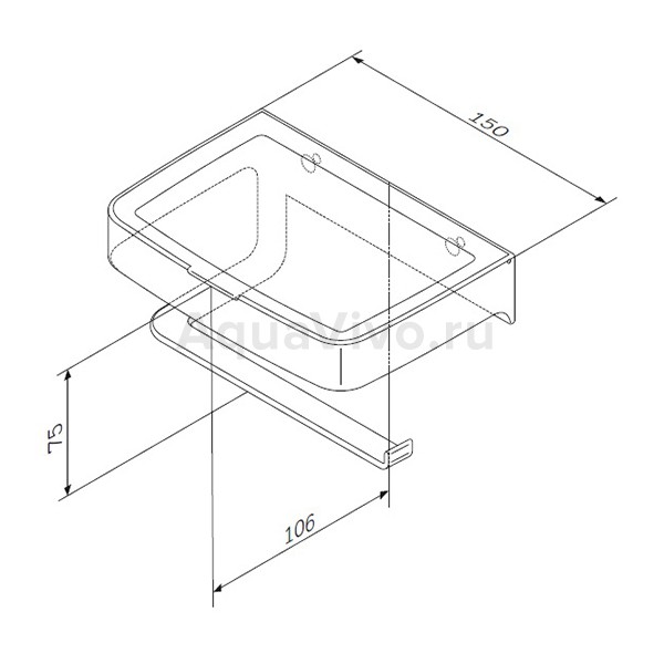 Держатель туалетной бумаги AM.PM Inspire 2.0 A50A341500, с полкой для телефона, цвет хром