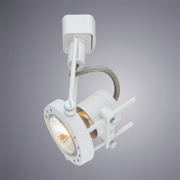 Трековый светильник Arte Lamp Costruttore A4300PL-1WH, арматура белая, плафон металл белый, 7х12 см