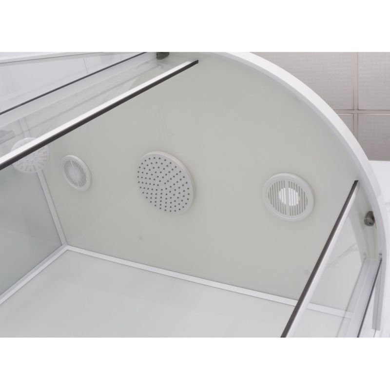 Душевая кабина Frank F412/1 L М White 120x80, левая, с полотенцедержателем, стекло матовое, профиль белый