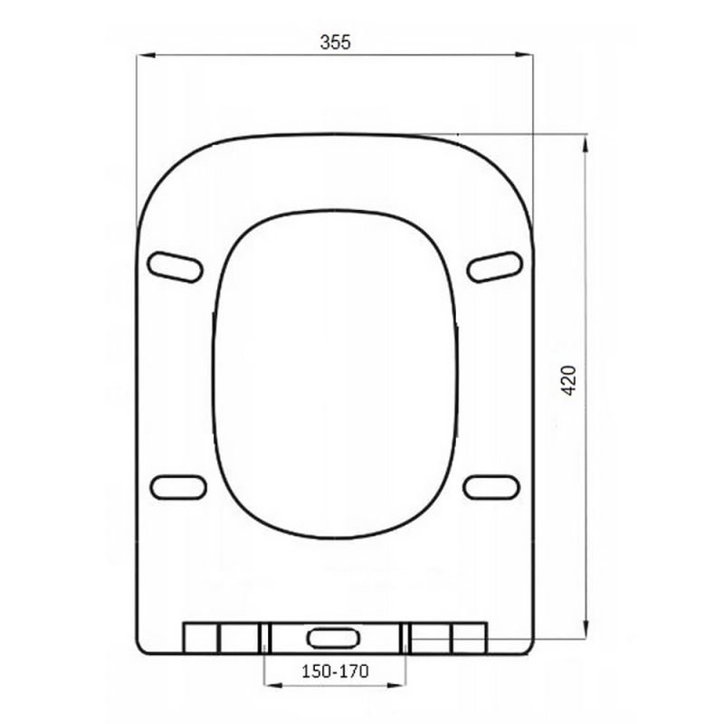 Сидение CeruttiSPA Ellero / Mimi CT8905 для унитаза, с микролифтом, цвет белый