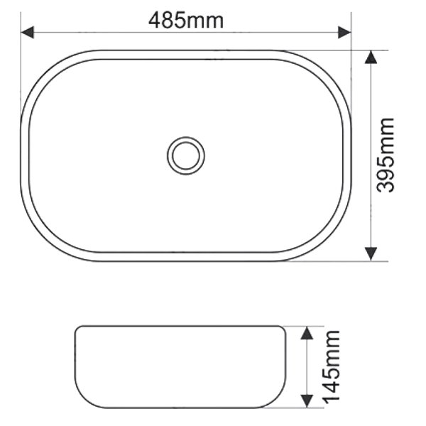 Раковина SantiLine SL-1105 MB накладная, 49x40 см, цвет черный матовый - фото 1