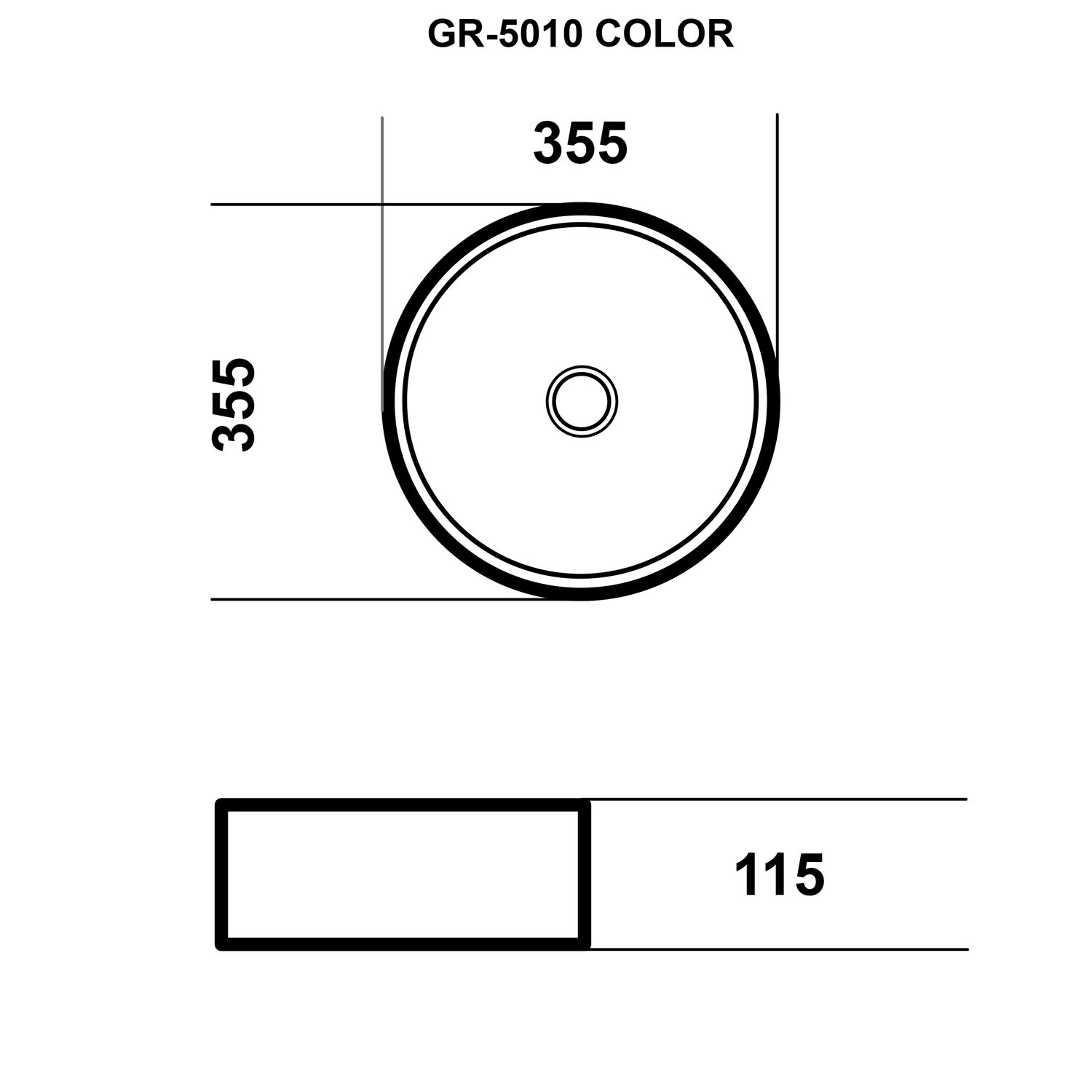 Раковина Grossman Color GR-5010 BBL накладная, 36x36 см, цвет черный с текстурой  кожи крокодила - фото 1