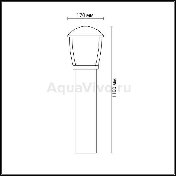 Наземный фонарь Odeon Light Tako 4051/1F, арматура цвет серый/белый, плафон/абажур пластик, цвет белый/серый - фото 1