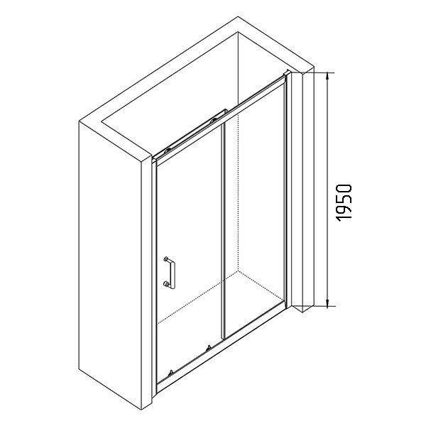 Душевая дверь RGW Passage PA-14 110x195, стекло прозрачное, профиль хром