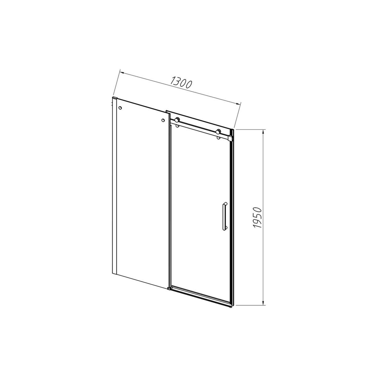 Душевая дверь Vincea Como-N VDS-4CN 130x195, стекло прозрачное, профиль хром - фото 1
