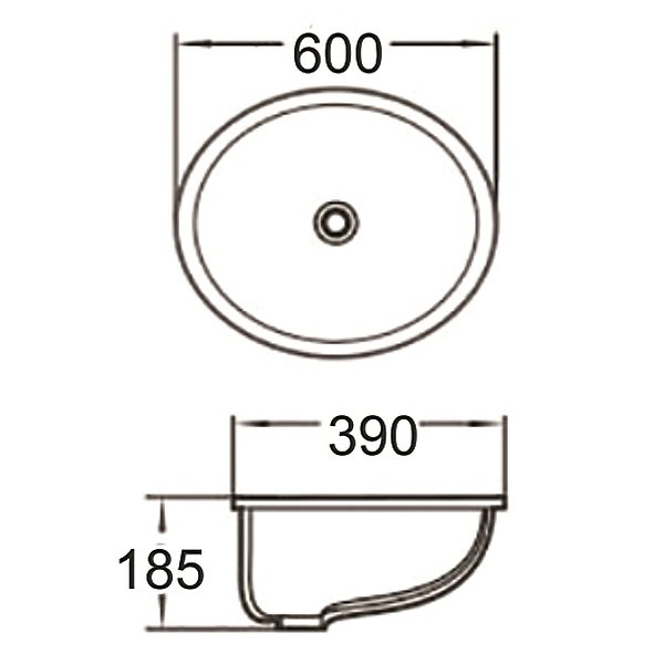 Раковина SantiLine SL-3002 встраиваемая, 60x39 см, цвет белый - фото 1