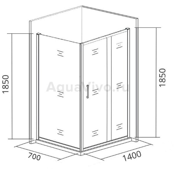 Душевой уголок Good Door Infinity WTW+SP-C-CH 140x70, стекло прозрачное, профиль хром