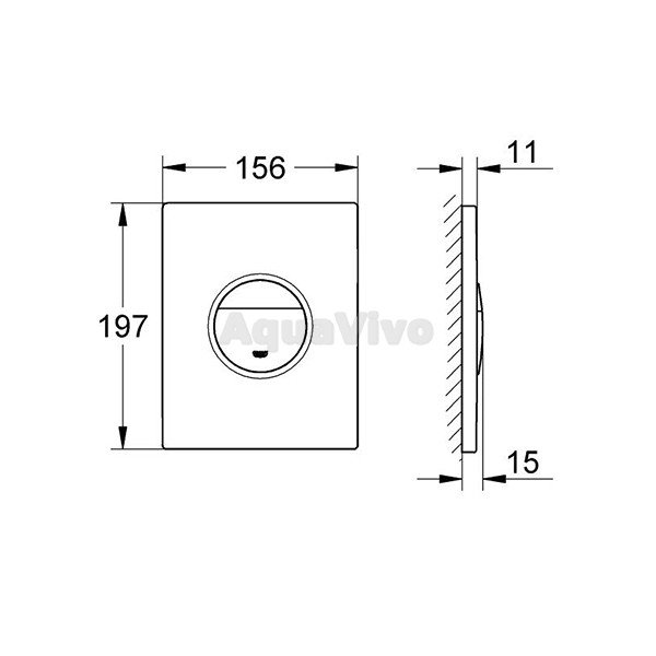 Клавиша смыва Grohe Nova Cosmopolitan 38765000 для унитаза, цвет хром