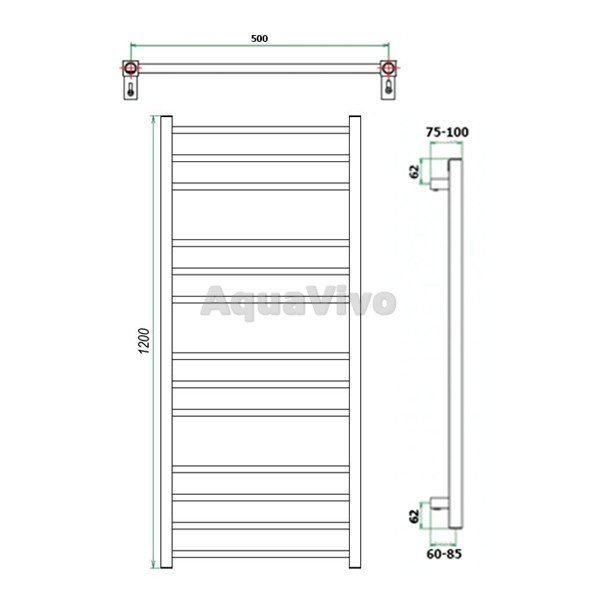 Полотенцесушитель Grota Eco Classic 53х120 электрический