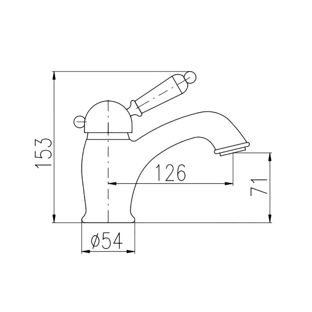 Смеситель Rav Slezak Labe L526.5CMATC для раковины, цвет черный матовый / хром - фото 1