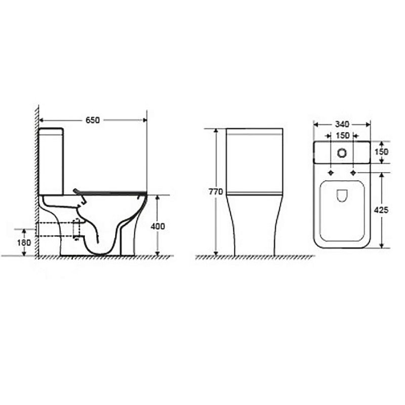 Унитаз-компакт CeruttiSPA Vettore MW CT9240 напольный, безободковый, с сиденьем микролифт, цвет белый матовый