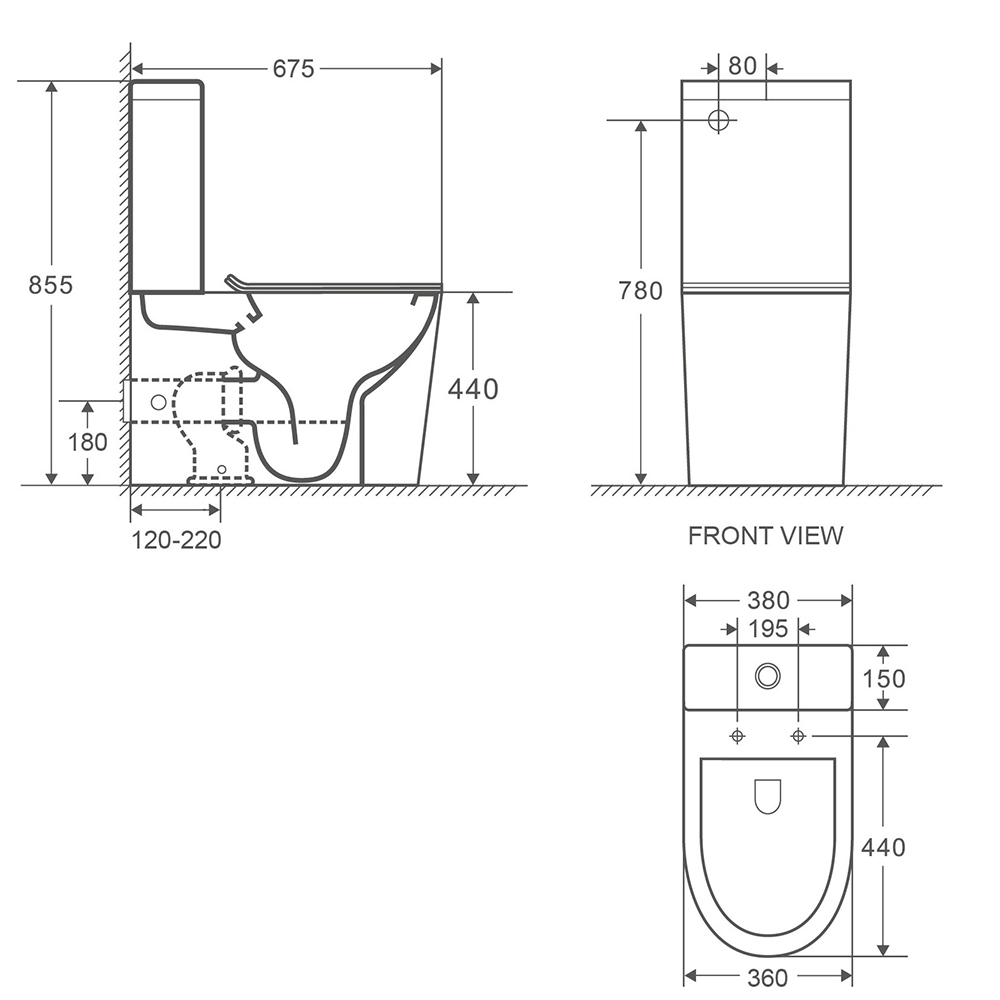 Унитаз-компакт Weltwasser SK Salzbach 001 XL GL-WT напольный, безободковый, с сиденьем микролифт, цвет белый глянец