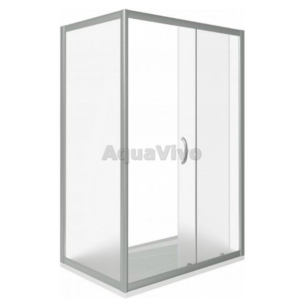 Душевой уголок Good Door Infinity WTW+SP-G-CH 130x80, стекло грейп, профиль хром - фото 1