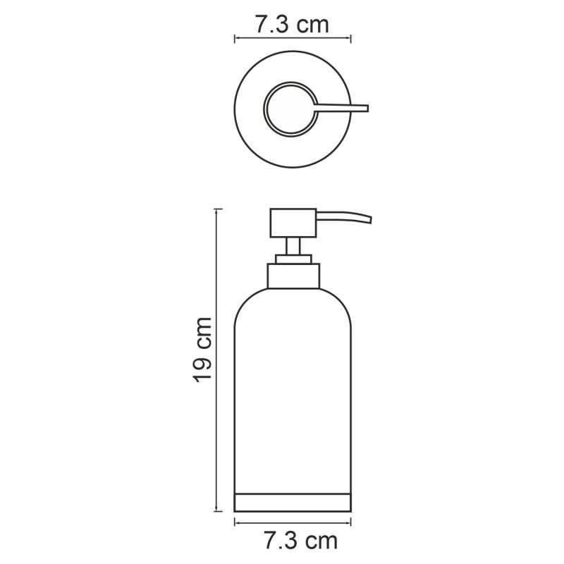 Дозатор WasserKRAFT Lopau K-3399, настольный, цвет серый / коричневый - фото 1