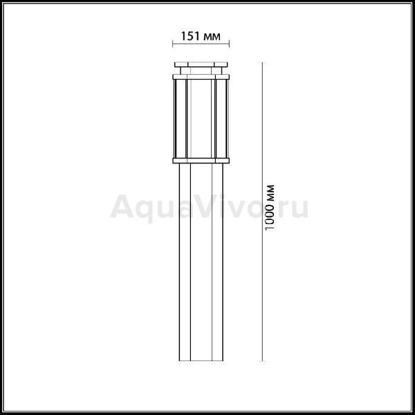 Наземный фонарь Odeon Light Gino 4048/1F, арматура цвет серый/белый, плафон/абажур пластик, цвет белый/серый - фото 1