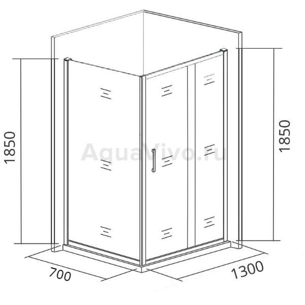 Душевой уголок Good Door Infinity WTW+SP-C-CH 130x70, стекло прозрачное, профиль хром